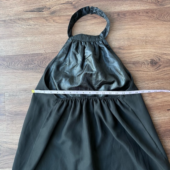 Julie Brown Sleeveless Ruffle Halter Top Black - Picture 8 of 11